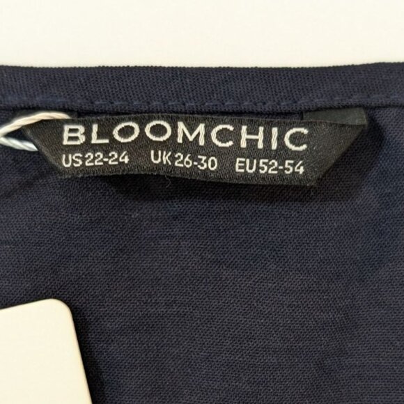 Bloomchic Colorblock Maxi Dress NWT Boho Pleated Pockets US 22-24 Womens 3X - Picture 3 of 11